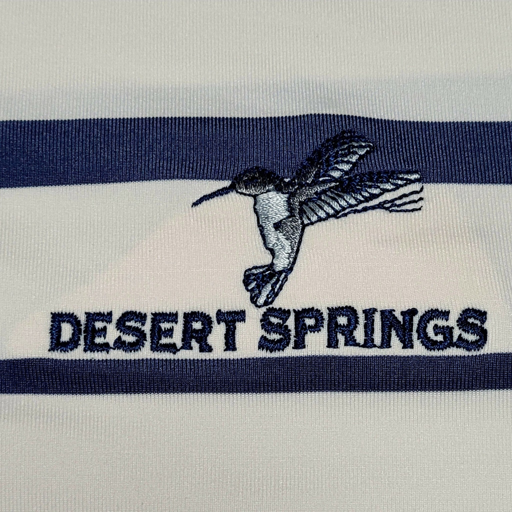 Matte Grey Desert Springs Golf Polo Shirt Short Sleeve Stripe Mens XL